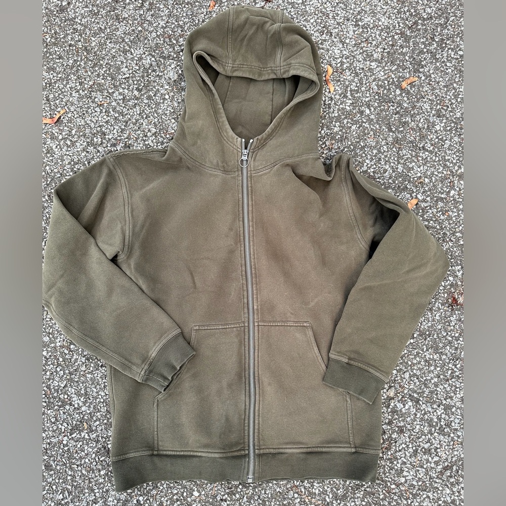 Lululemon sz L Olive Green Full Zip Hoodie
